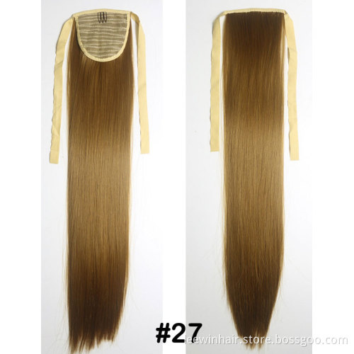 20 inches Synthetic High Temperature Fiber Hair Strappy Ponytail Clip in Hair Extensions Hairpiece